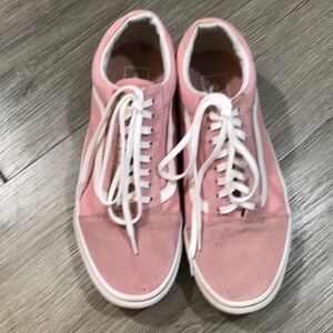 Vans Pink Suede & Canvas Old Skool Lace-Up Sneakers size 9